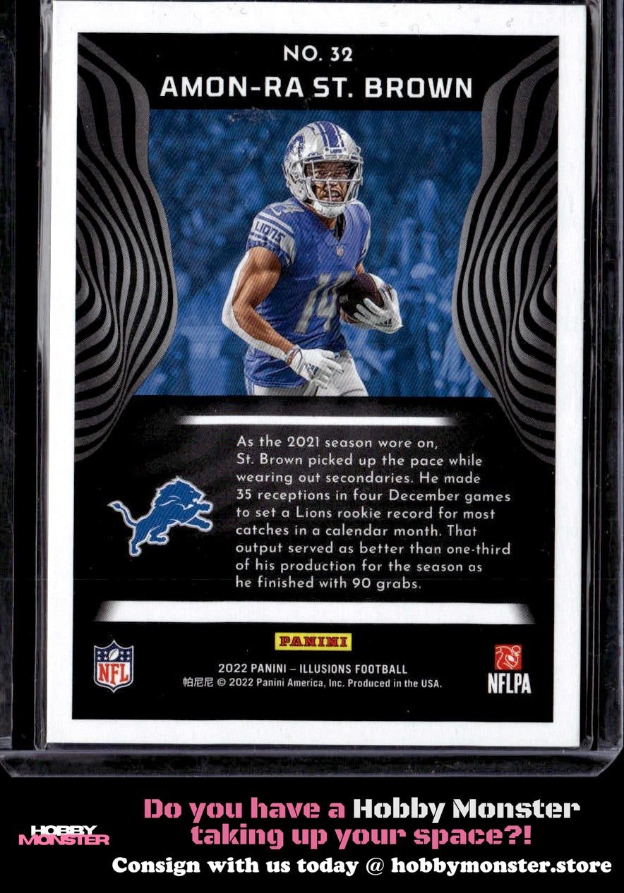 2022 Panini Illusions Amon-Ra St. Brown Bronze #/499 Lions