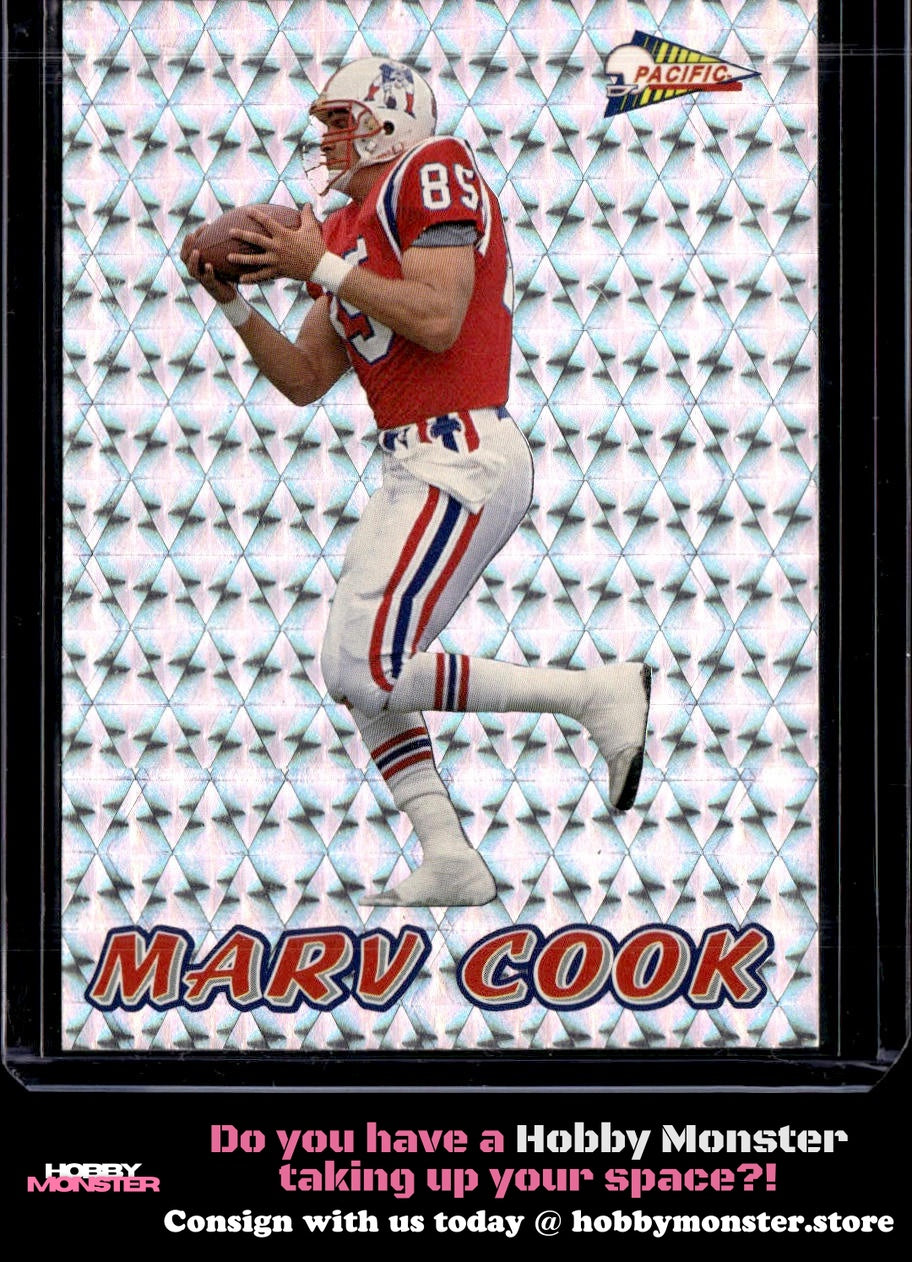 1993 Pacific Prisms Marv Cook New England Patriots