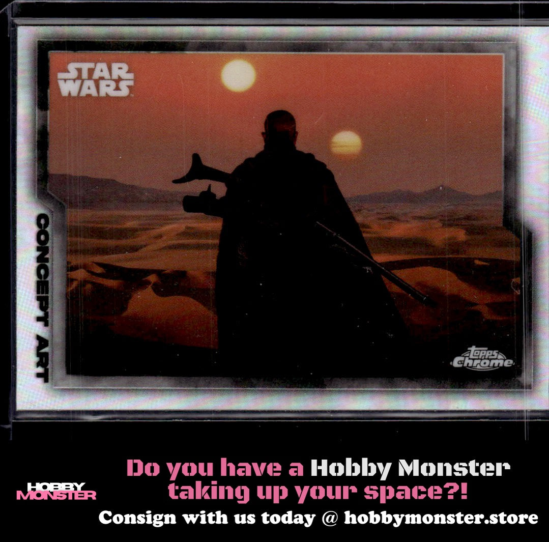 2021 Topps Star Wars Chrome Mandalorian Boba Fett Brian Matyas Concept Art MCA-7