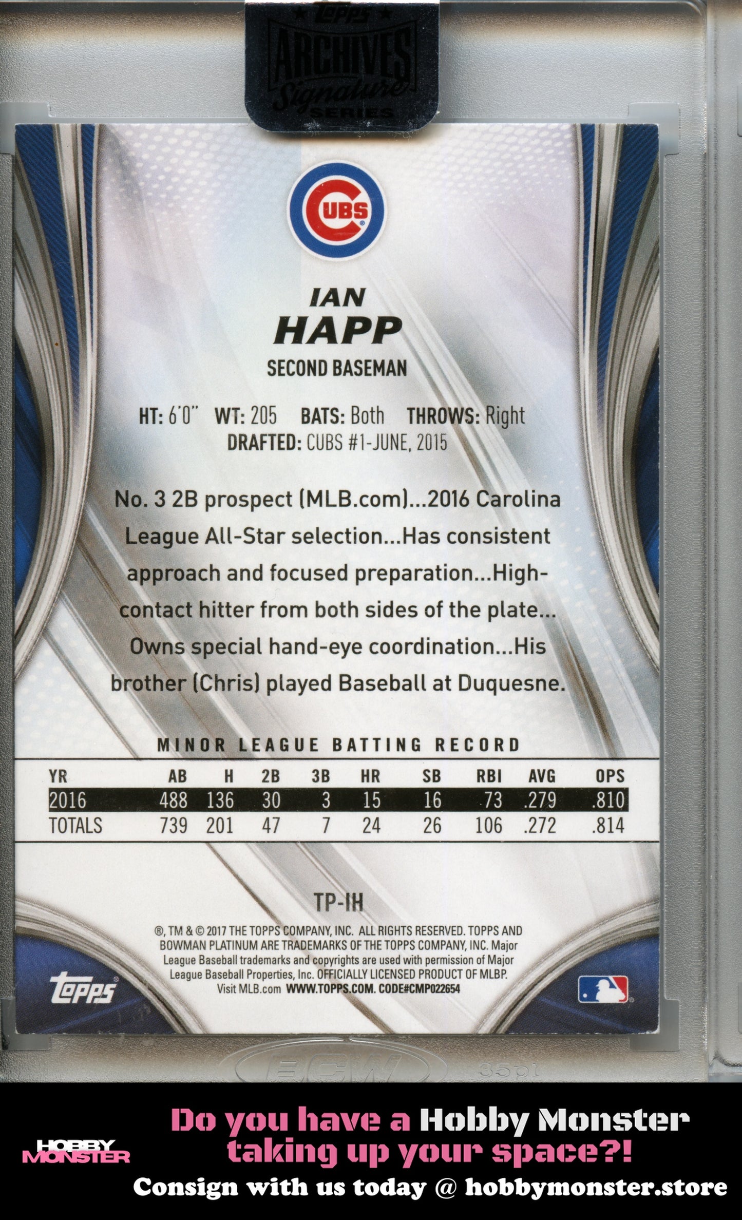 2018 Topps Archives Signature Ian Happ Auto #/11 Chicago Cubs