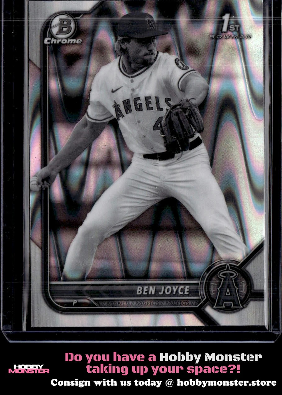 2022 Bowman Draft Ben Joyce Chrome Black & White RayWave Refractor Angels