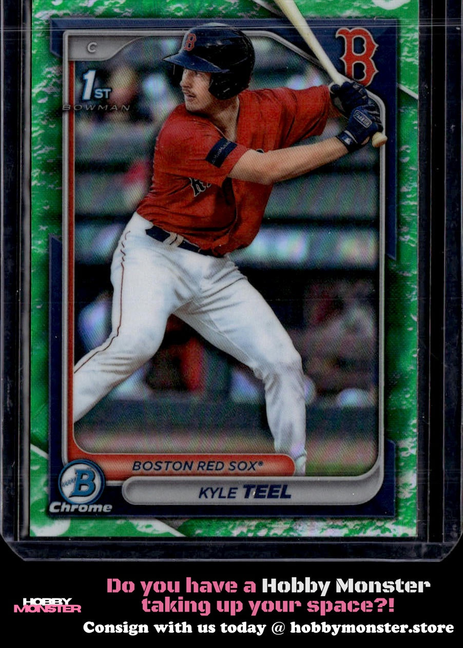 2024 Bowman Kyle Teel Chrome Prospects Lunar Glow Refractors Boston Red Sox