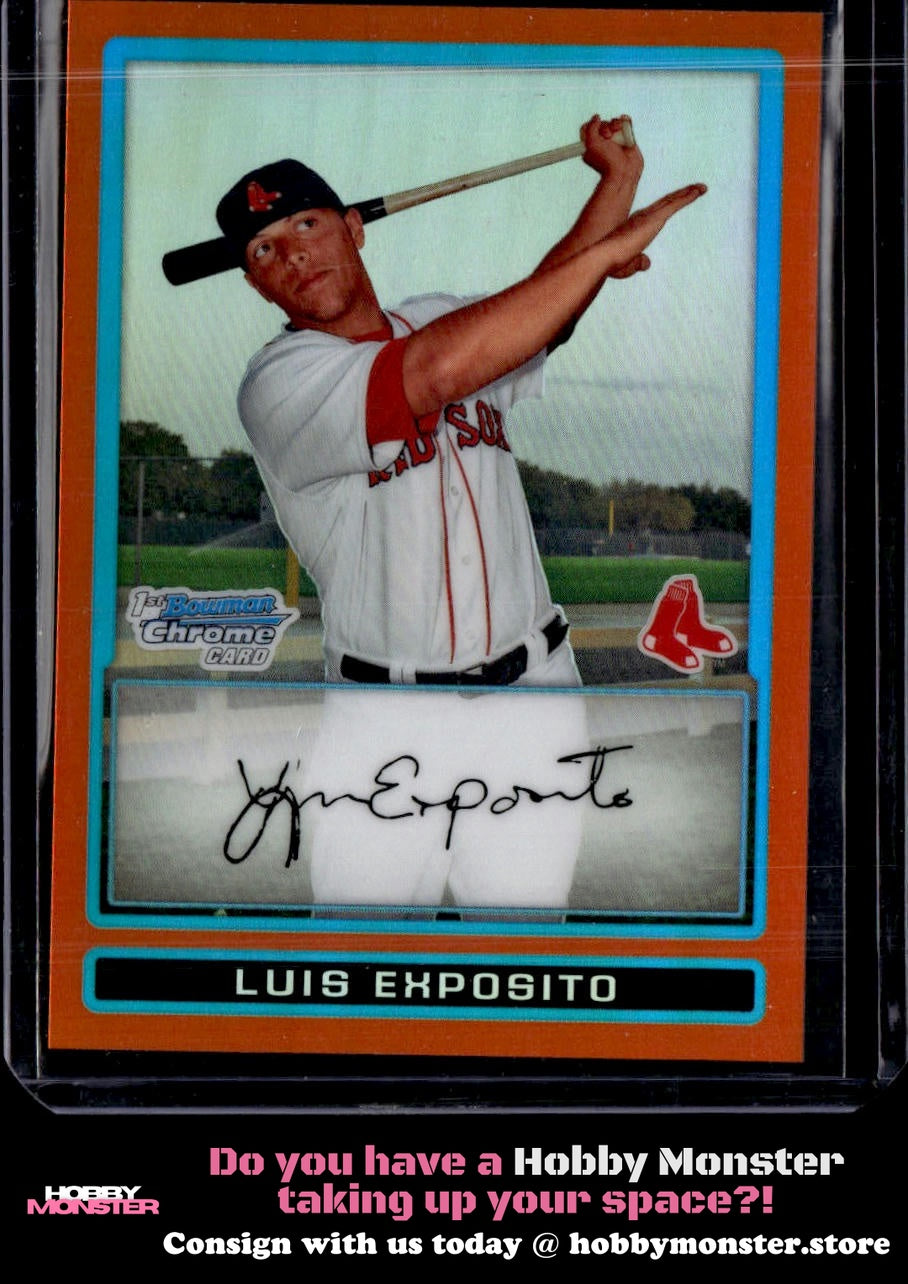 2009 Bowman Chrome Luis Exposito Prospects Orange Refractors #/25 Boston Red Sox