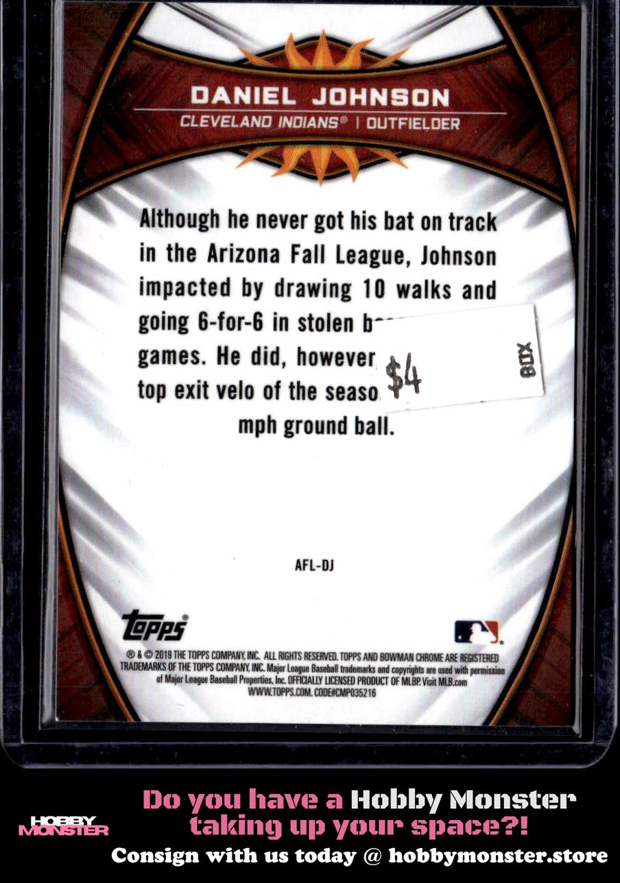 2019 Bowman Chrome Daniel Johnson Arizona Fall /25 Indians