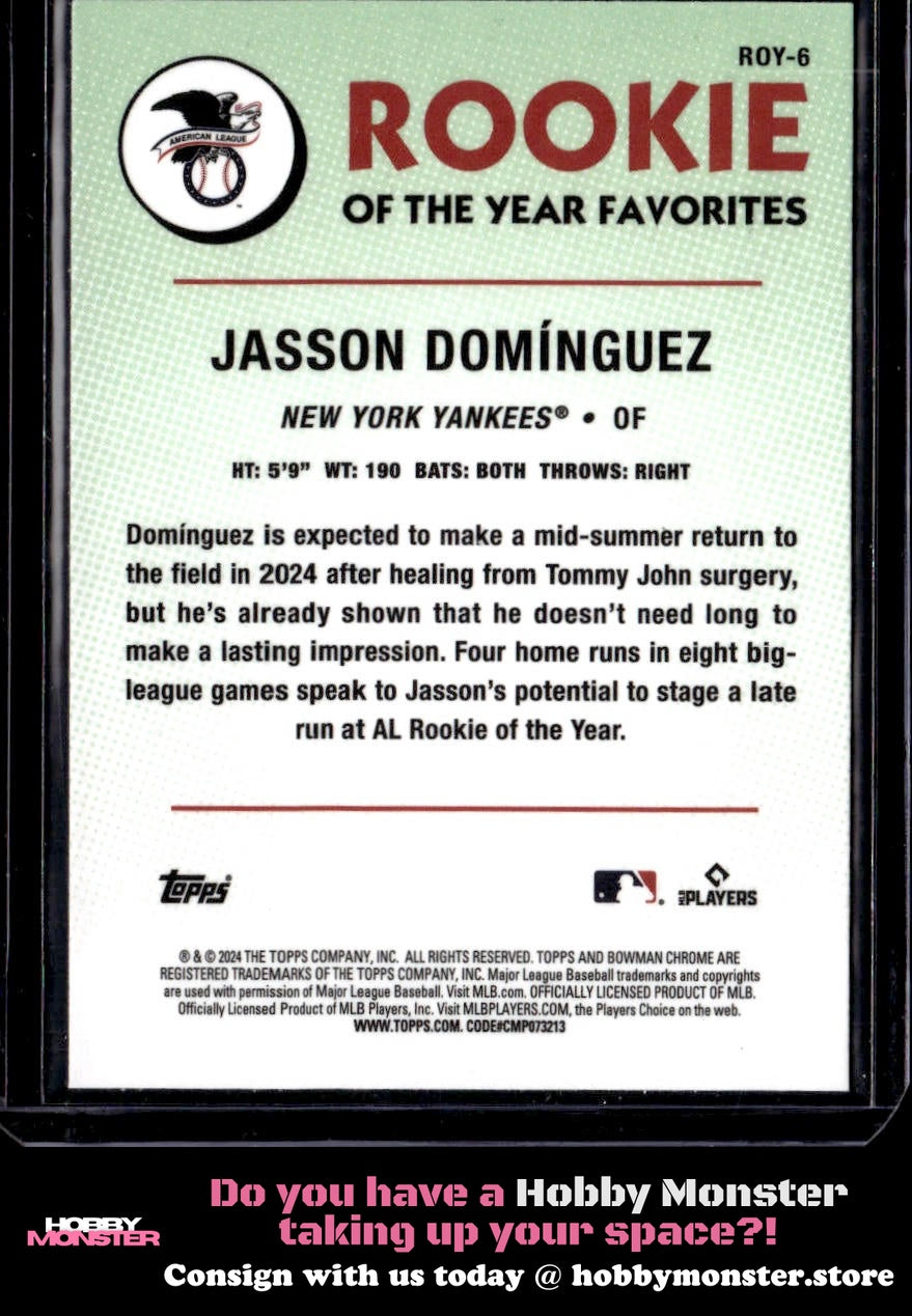2024 Bowman Jasson Dominguez Rookie of the Year Favorites New York Yankees