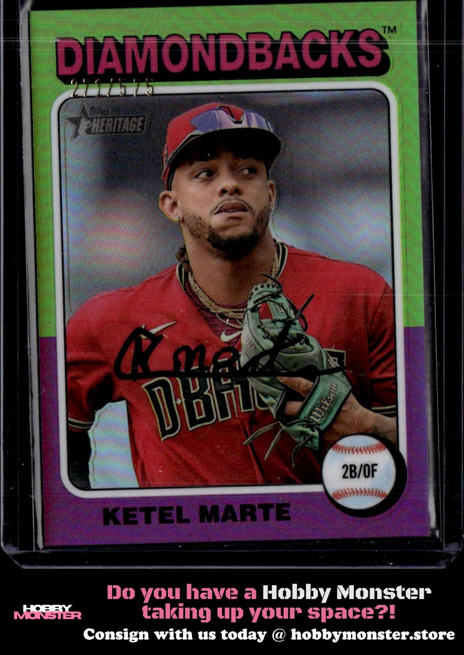 2024 Topps Heritage Ketel Marte Chrome Refractor #/575 Arizona Diamondbacks