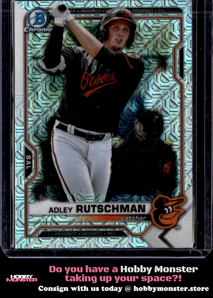 2021 Bowman Adley Rutschman Chrome Prospects Mojo Refractor Baltimore Orioles B