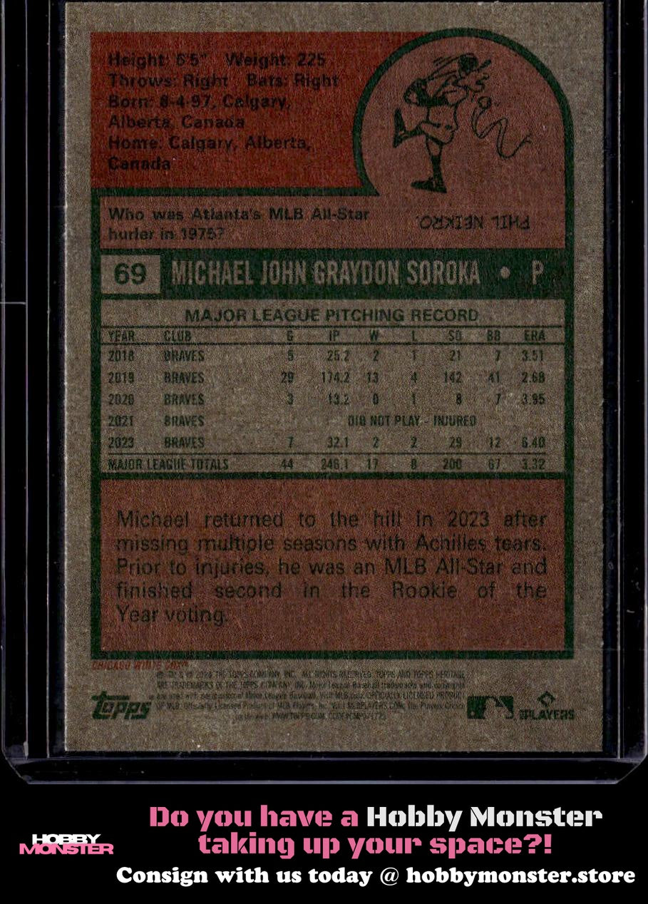 2024 Topps Heritage Michael Soroka SP Chicago White Sox