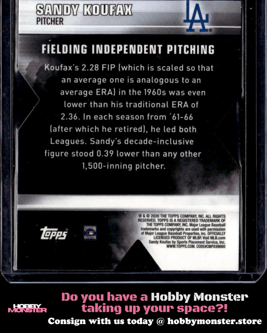 2020 Topps Chrome Sandy Koufax Decade of Dominance Die Cut Los Angeles Dodgers