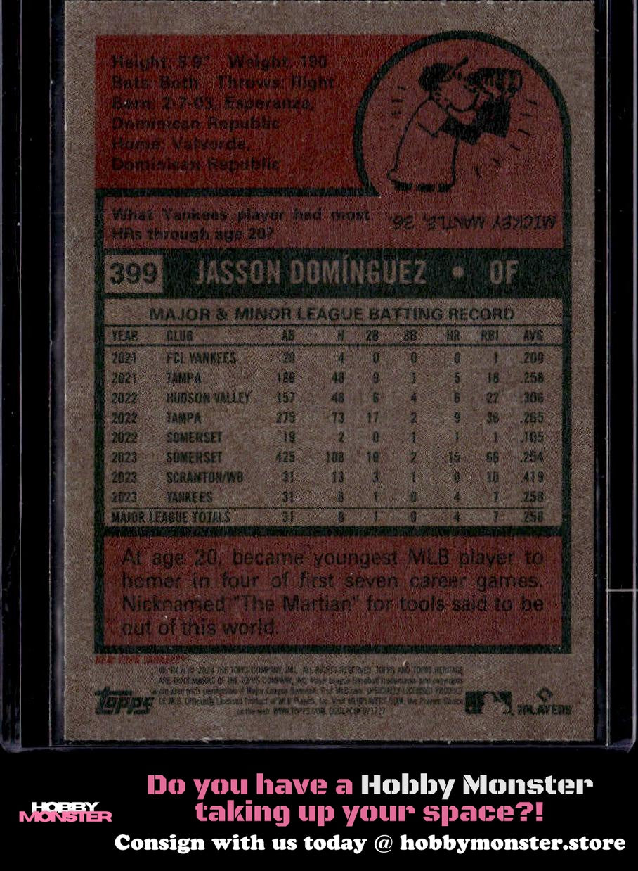 2024 Topps Heritage Jasson Domínguez Rookie New York Yankees