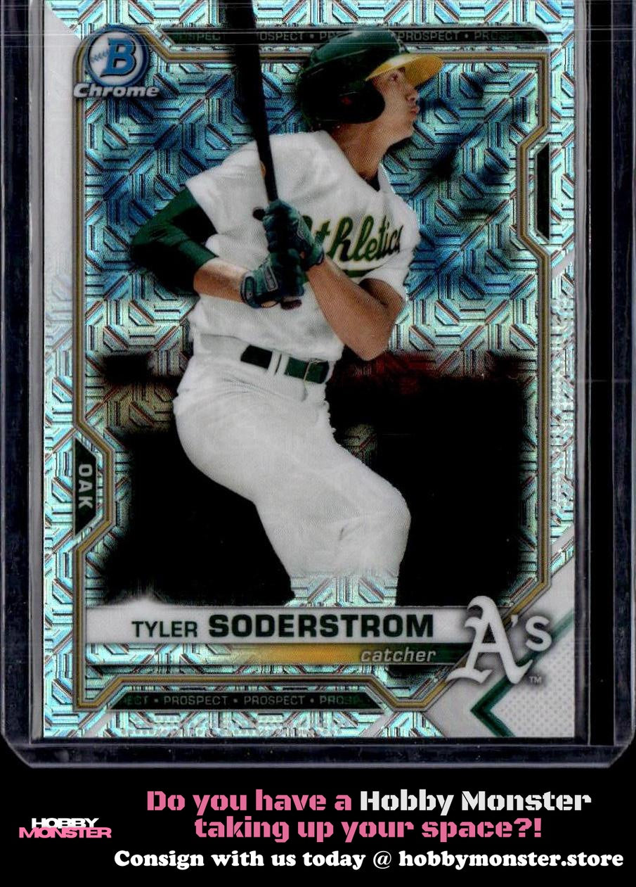 2021 Bowman Tyler Soderstrom Chrome Prospects Mojo Refractor Oakland Athletics