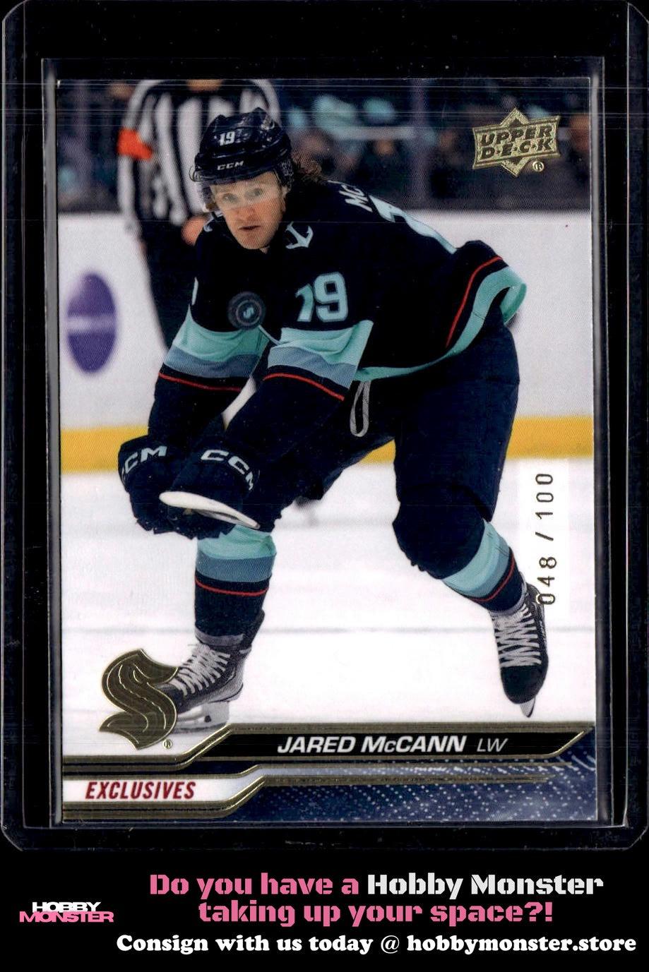 2023-24 Upper Deck Jared McCann UD Exclusives #/100 Seattle Kraken