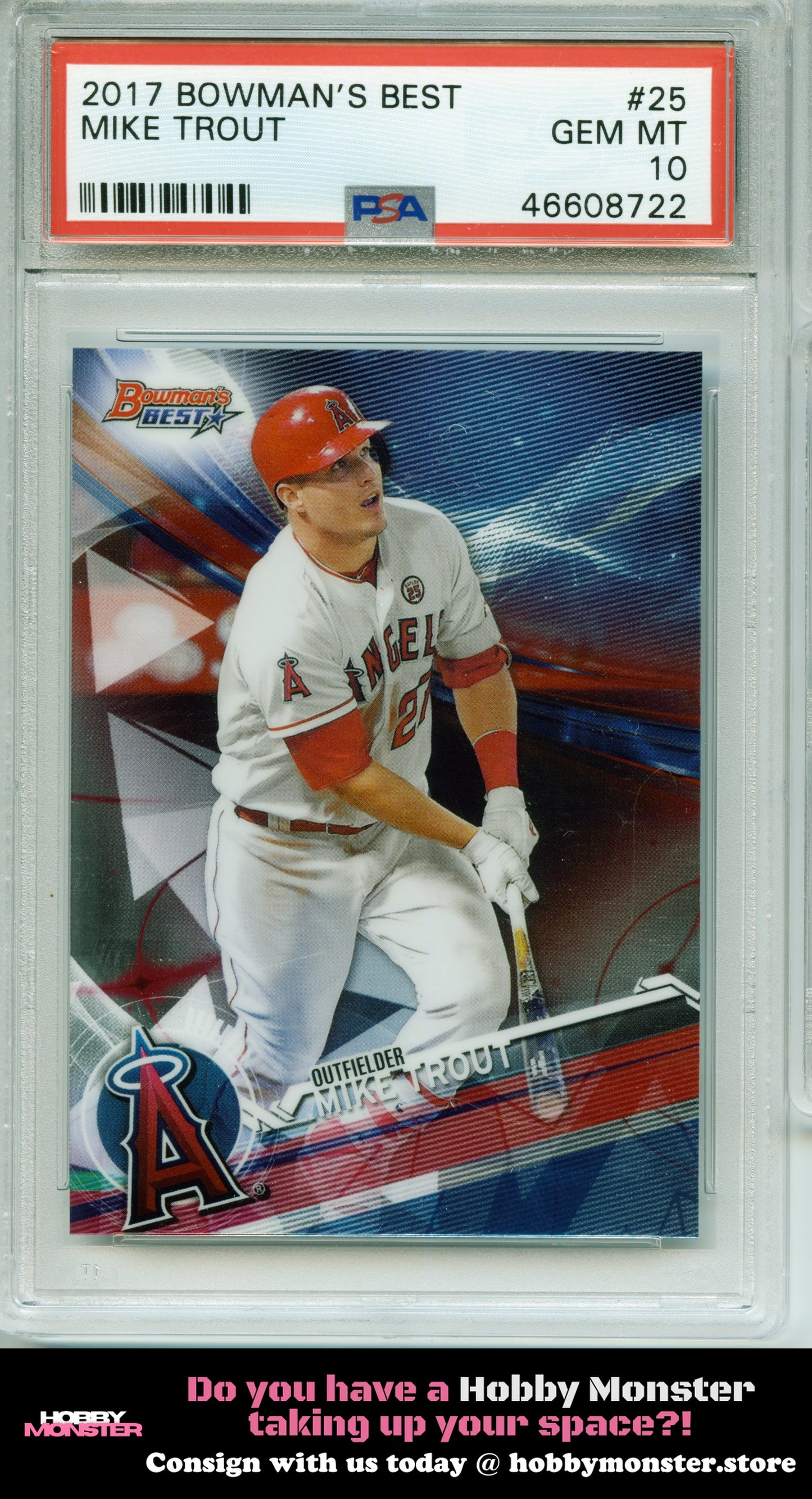 2017 Bowman's Best Mike Trout Los Angeles Angels PSA 10