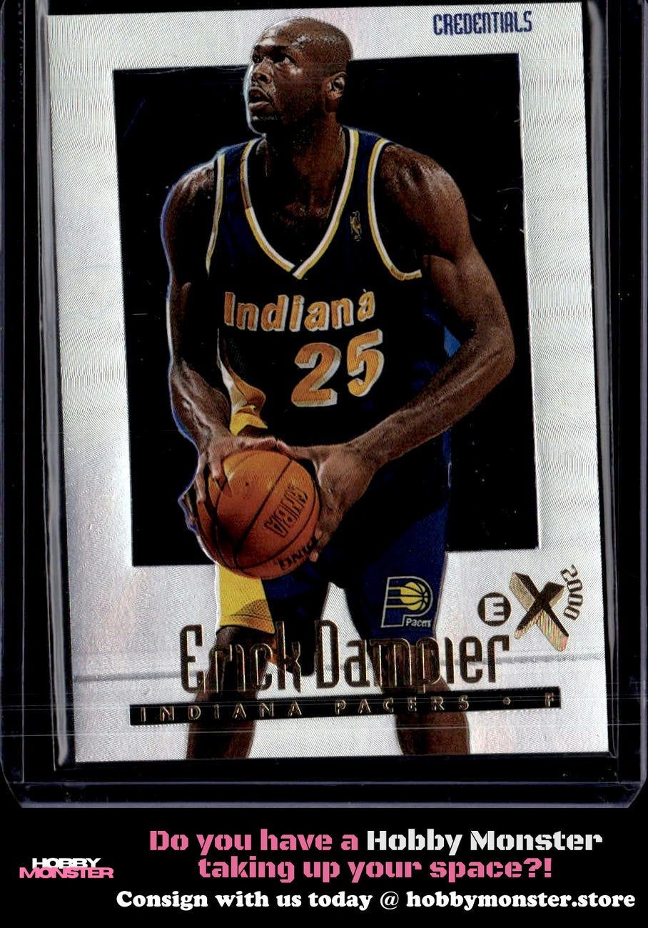 1996-97 E-X2000 Erick Dampier X2000 - Credentials Rookie #/499 Indiana Pacers