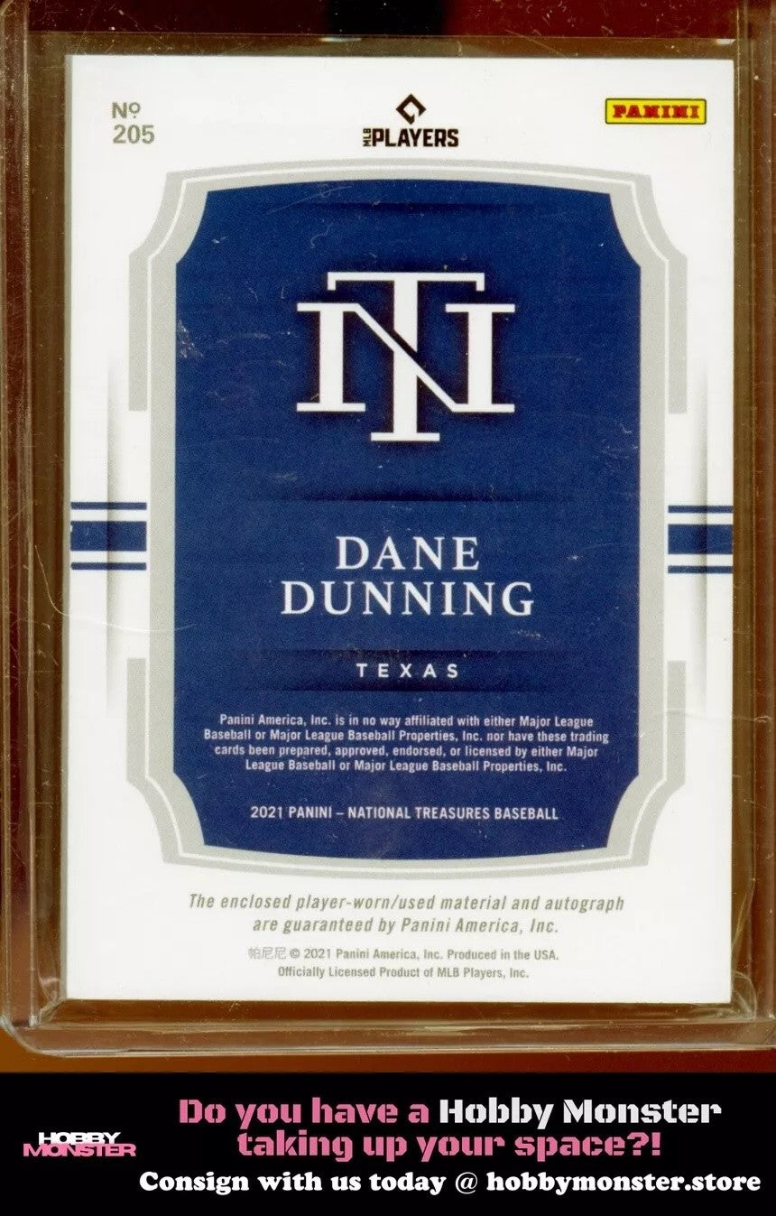 2021 Panini National Treasures Dane Dunning RC Stars & Stripes Auto #/25 Rangers|123