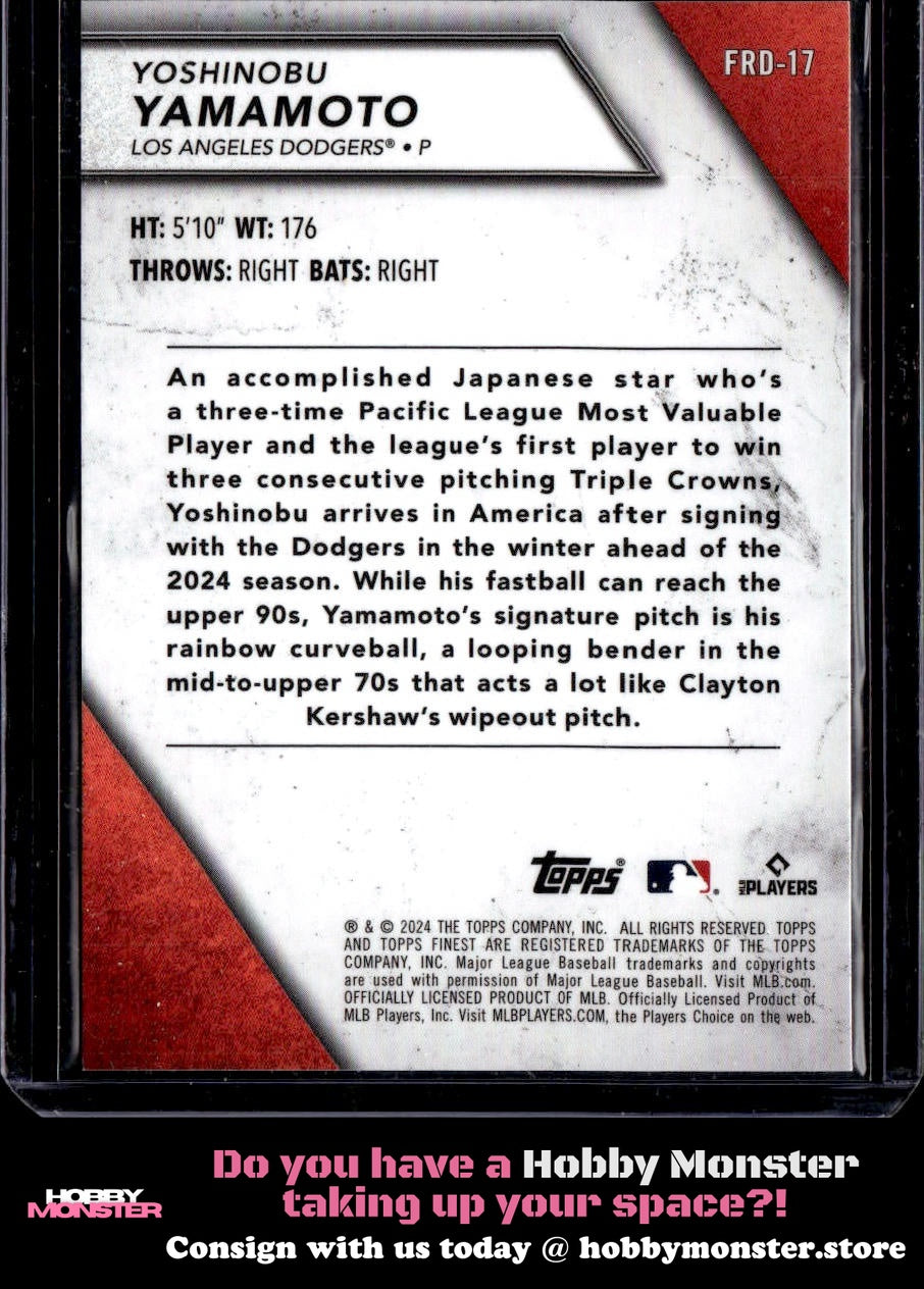 2024 Finest Yoshinobu Yamamoto Design Variations Los Angeles Dodgers