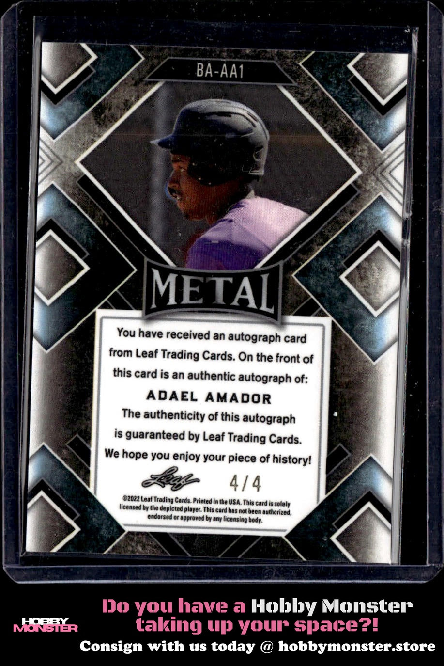 2022 Leaf Metal Adael Amador Tiger Prismatic Auto /4