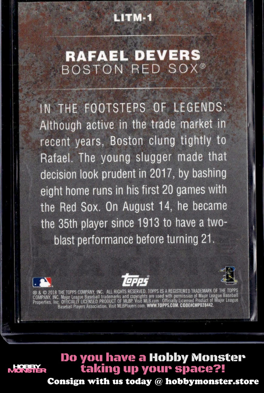 2018 Topps Rafael Devers Legends in the Making (Series 2) Boston Red Sox