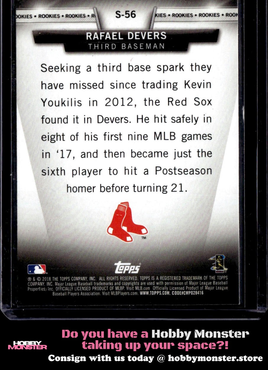 2018 Topps Rafael Devers Topps Salute (Series Two) Boston Red Sox
