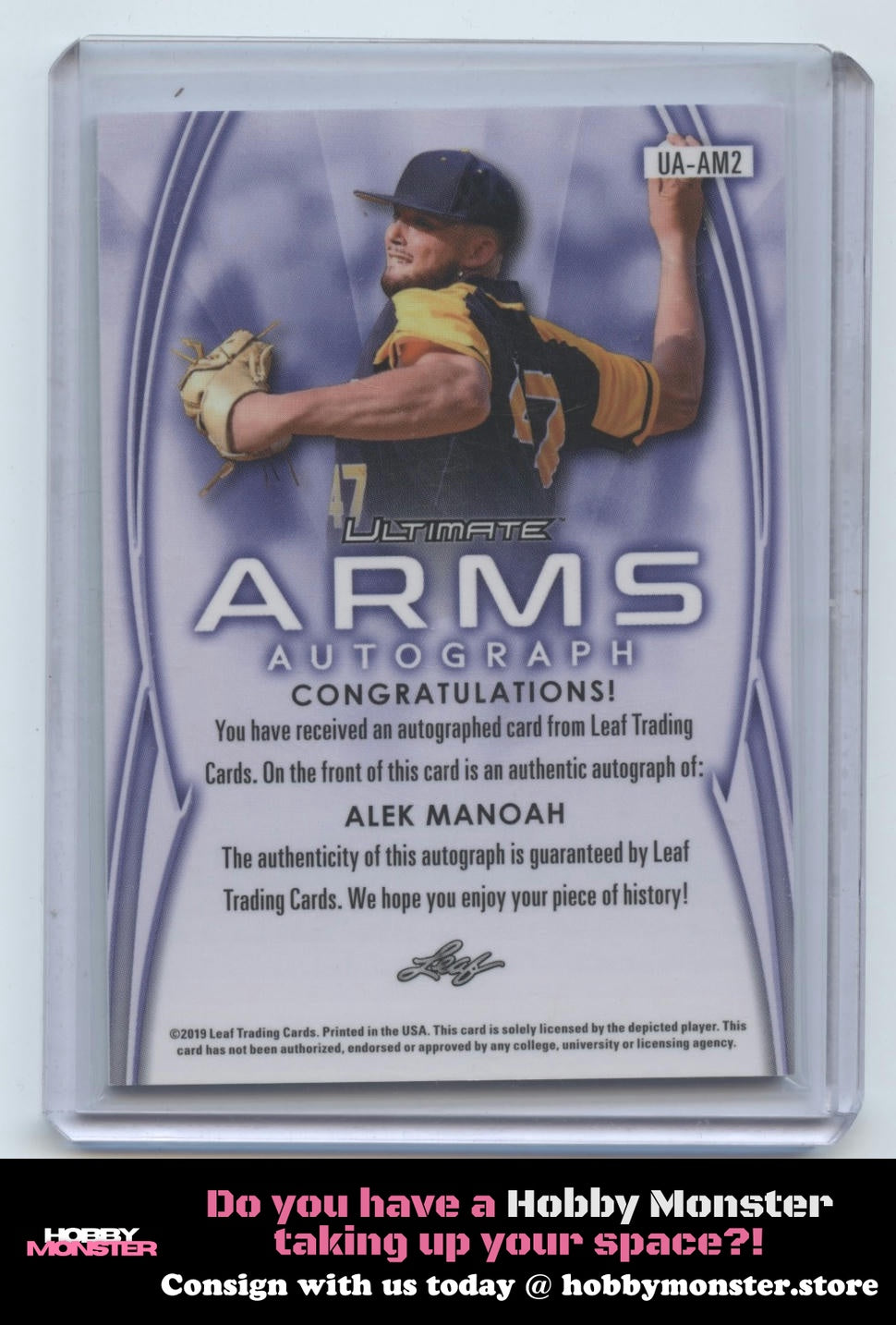 2019 Leaf Ultimate - Ultimate Arms Autographs Alek Manoah Auto