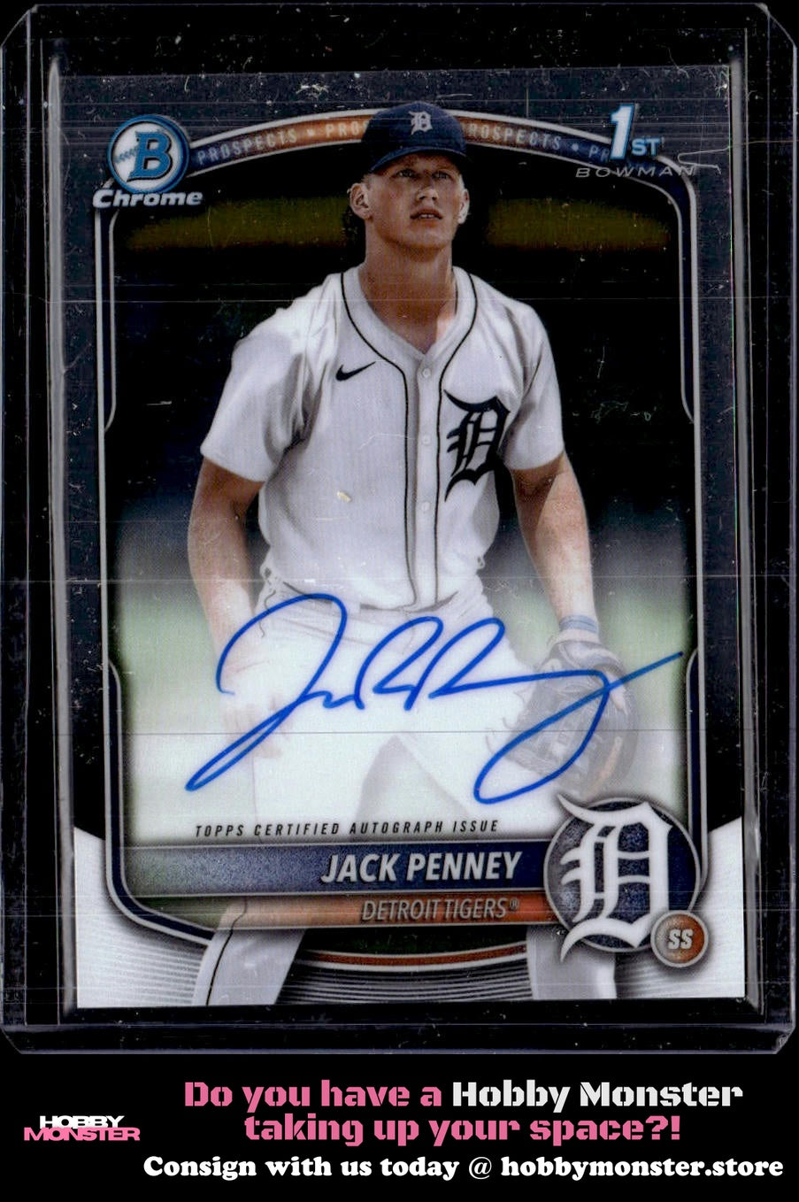 2025 Bowman Jack Penney Chrome Prospects Autographs Auto Detroit Tigers