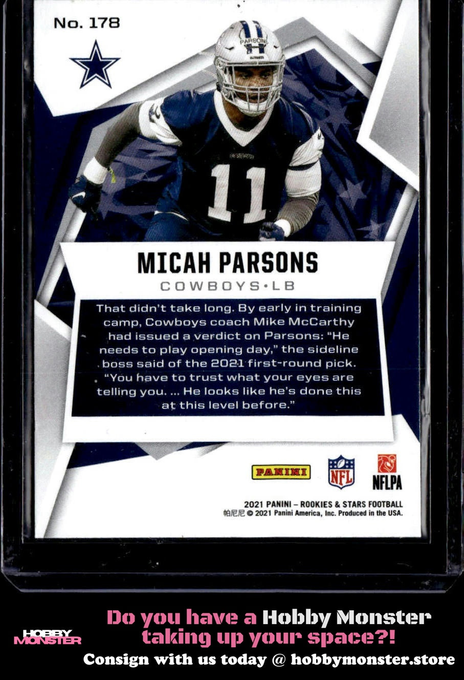 2021 Panini Rookies & Stars Micah Parsons Rookie Dallas Cowboys