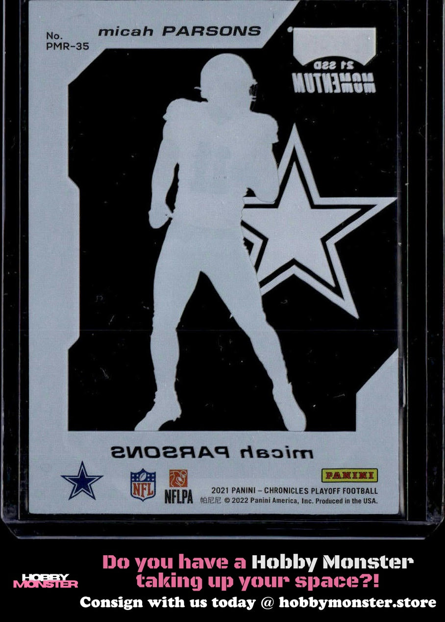 2021 Panini Chronicles Micah Parsons Playoff Momentum Rookies Dallas Cowboys