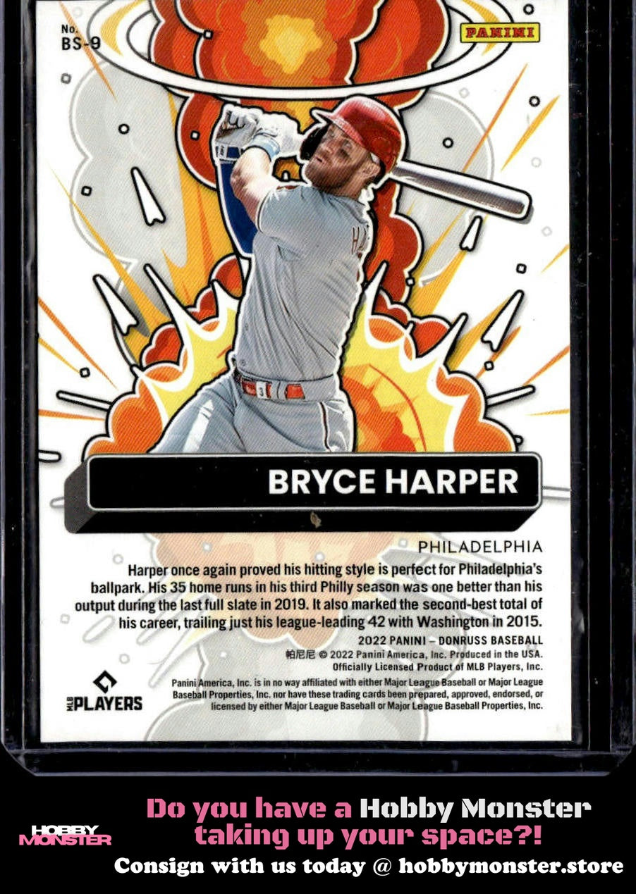 2022 Donruss Bryce Harper Bomb Squad Red #/149 Philadelphia Phillies
