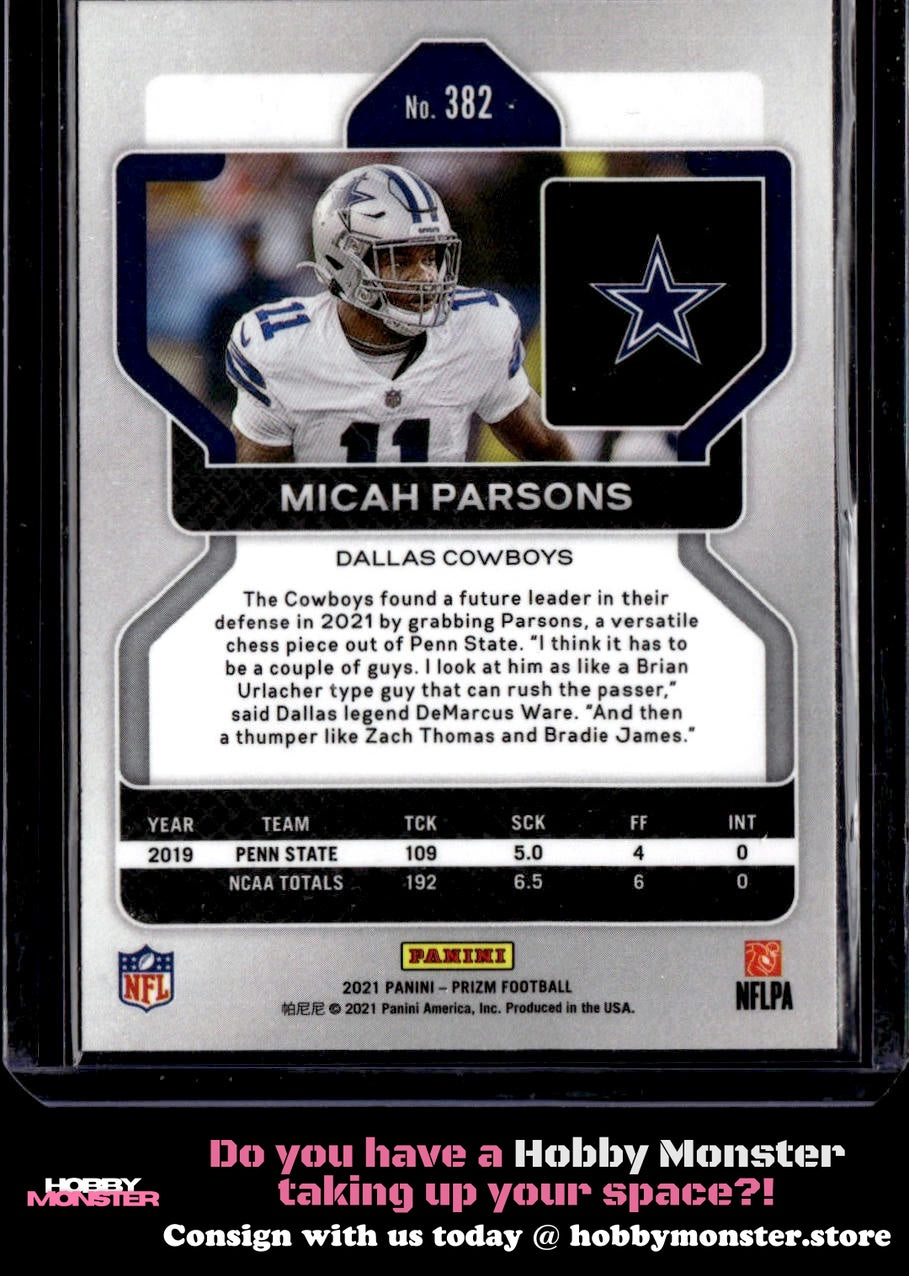 2021 Panini Prizm Micah Parsons Rookie Dallas Cowboys