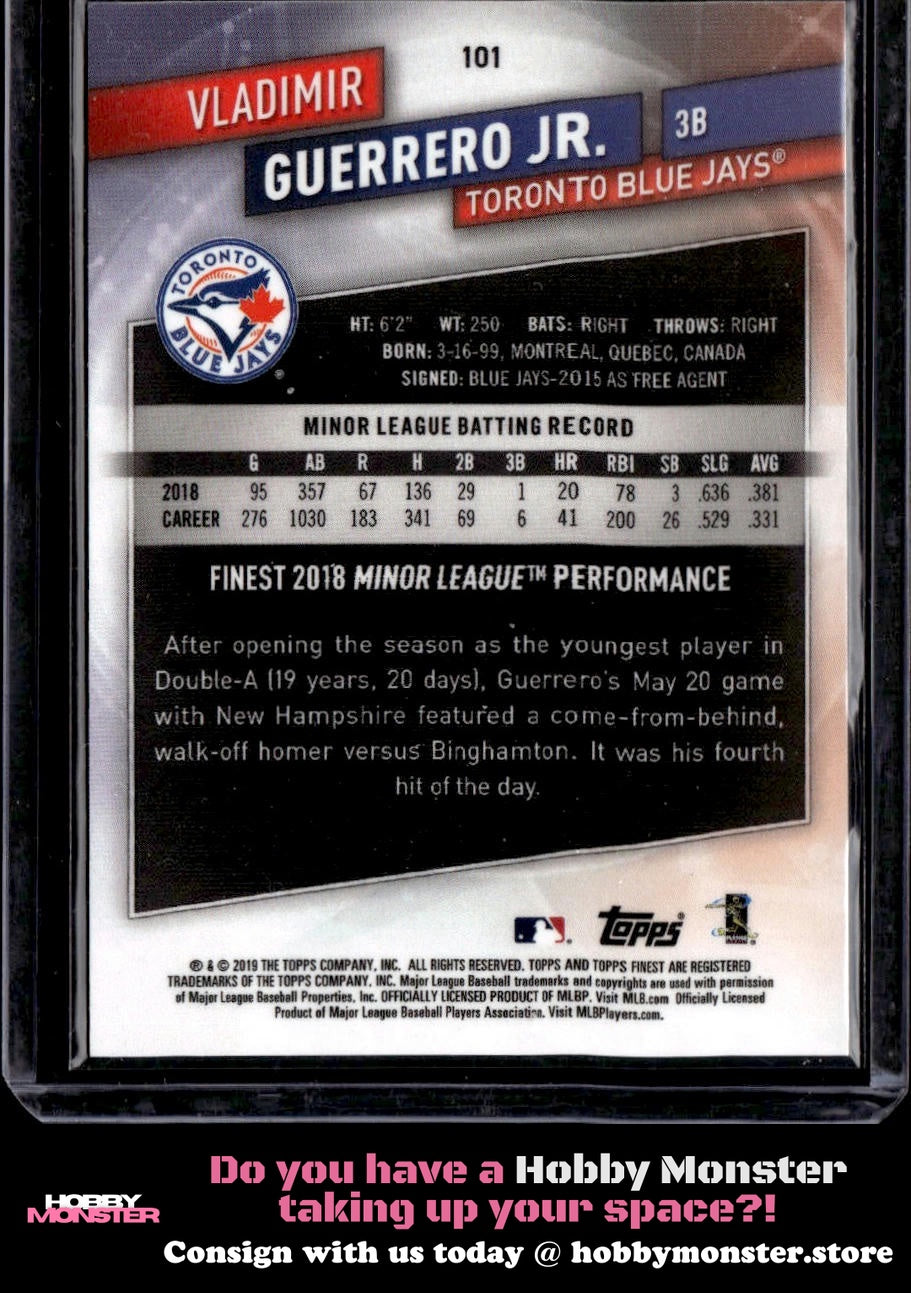 2019 Finest Vladimir Guerrero Jr. Rookie Toronto Blue Jays