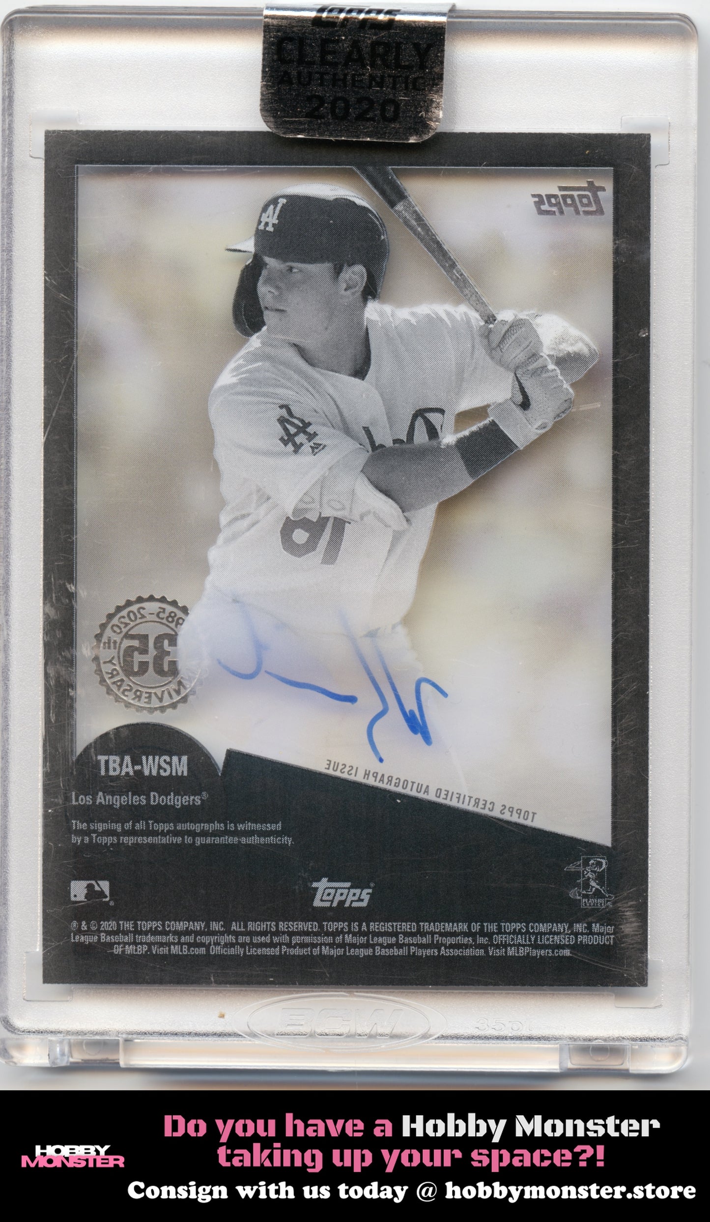 2020 Topps Clearly Authentic Will Smith 1985 Auto Los Angeles Dodgers