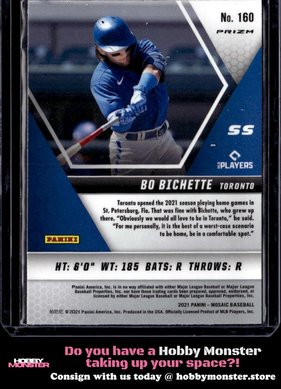 2021 Panini Mosaic Bo Bichette Reactive Orange Toronto Blue Jays