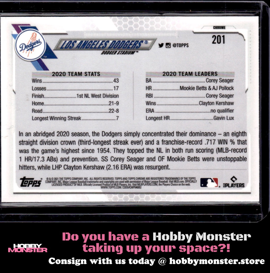2021 Topps Chrome Sapphire Edition Los Angeles Dodgers Los Angeles Dodgers