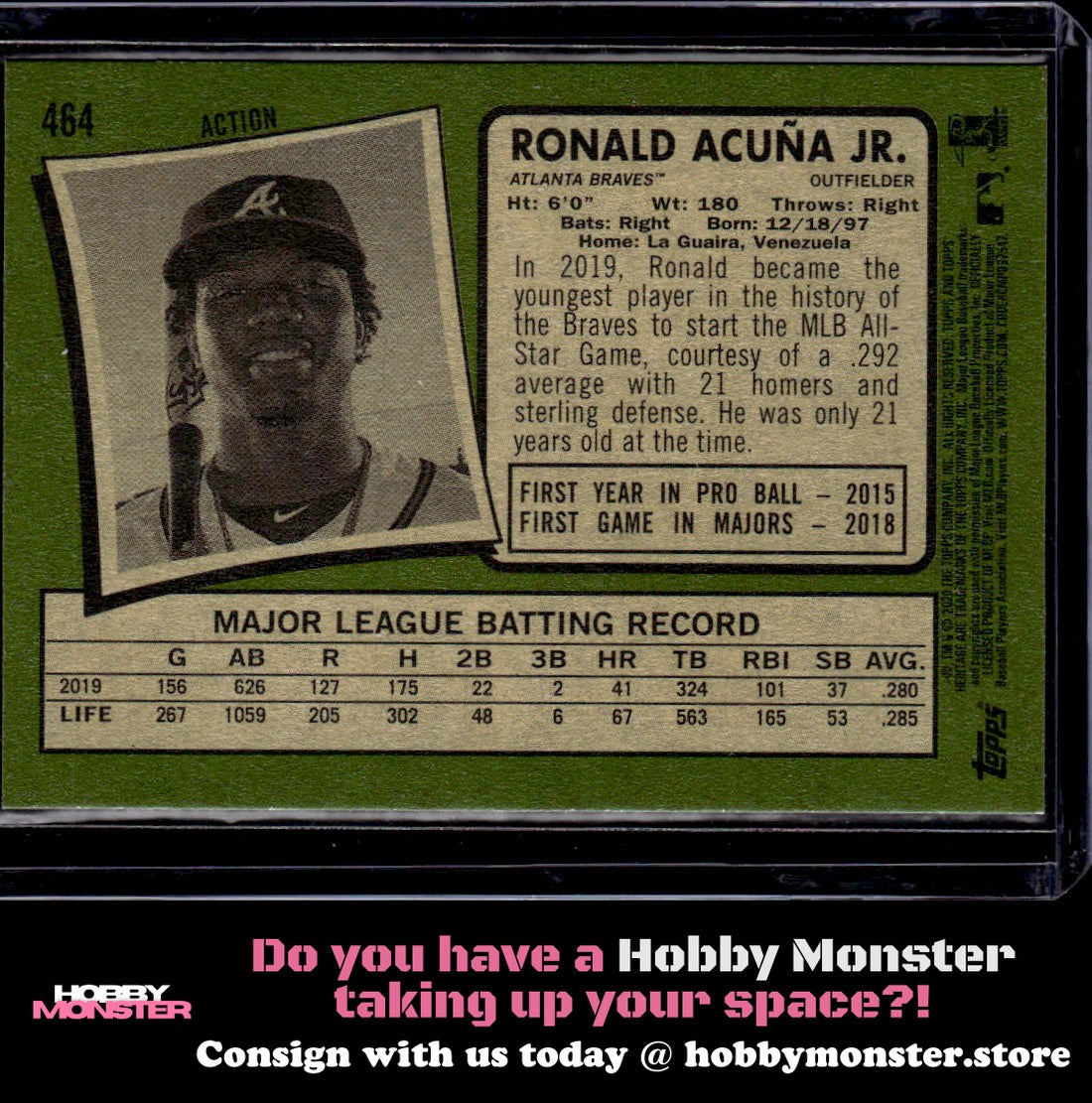 2020 Topps Heritage Ronald Acuña Jr. Action Image Atlanta Braves