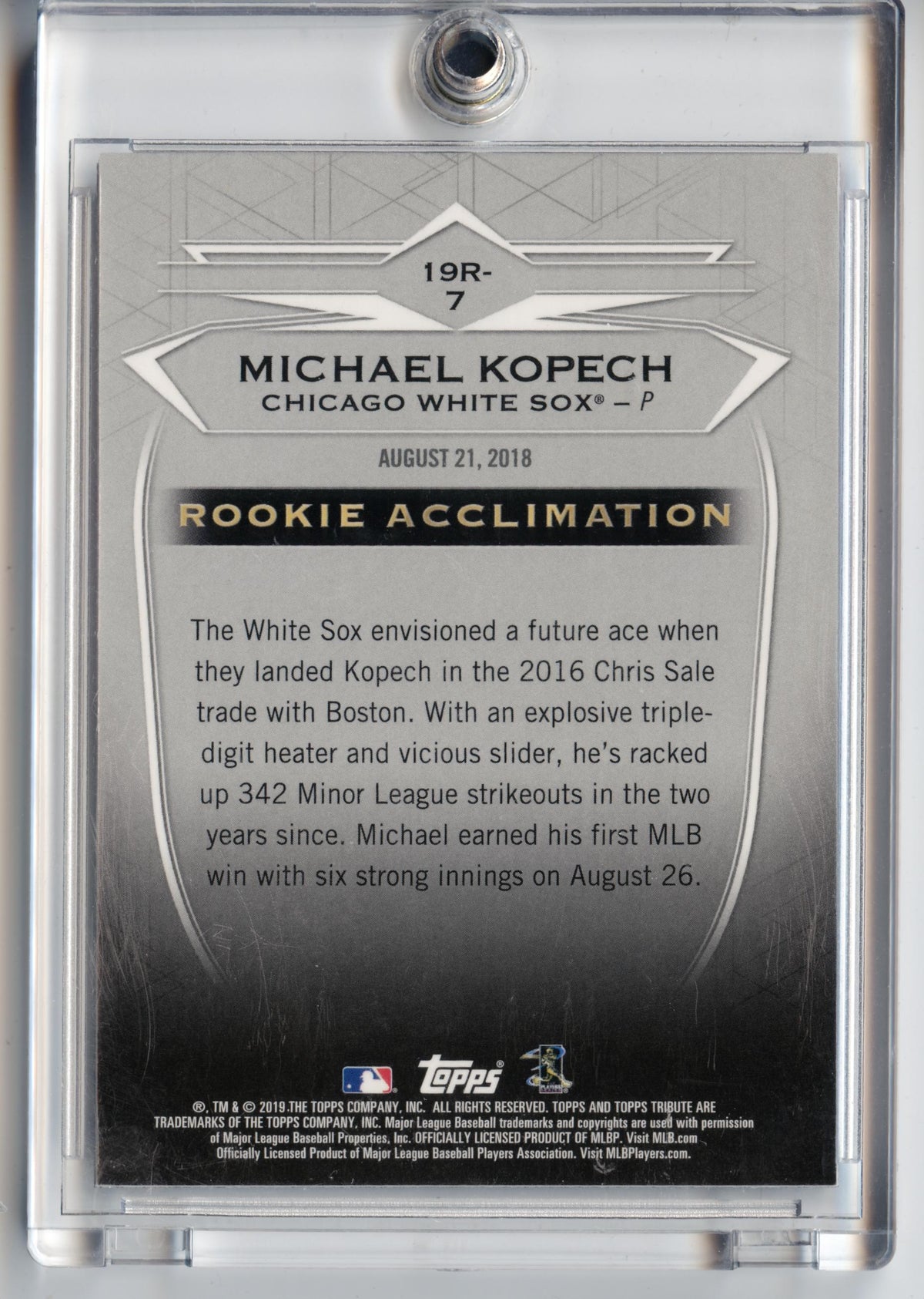 2019 Topps Tribute Michael Kopech Rookies Red #/10 White Sox Dodgers