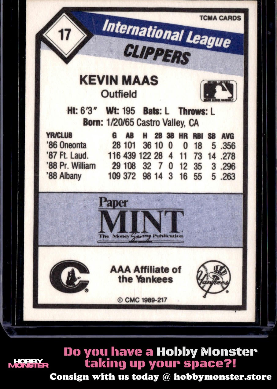 1989 CMC Columbus Clippers Kevin Maas Columbus Clippers 00T