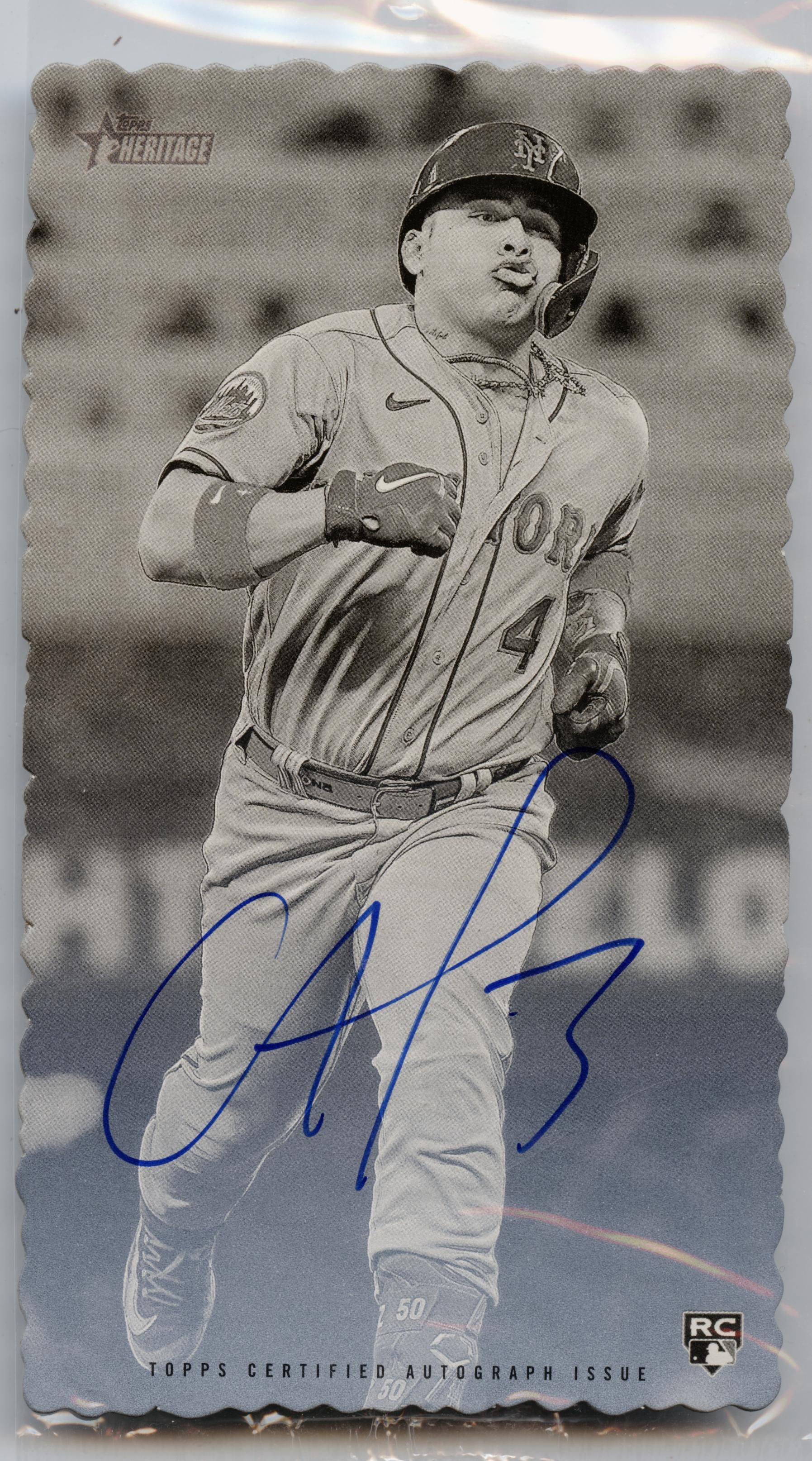 2023 Topps Heritage Francisco Alvarez AUTO Oversized 1974 Deckle
