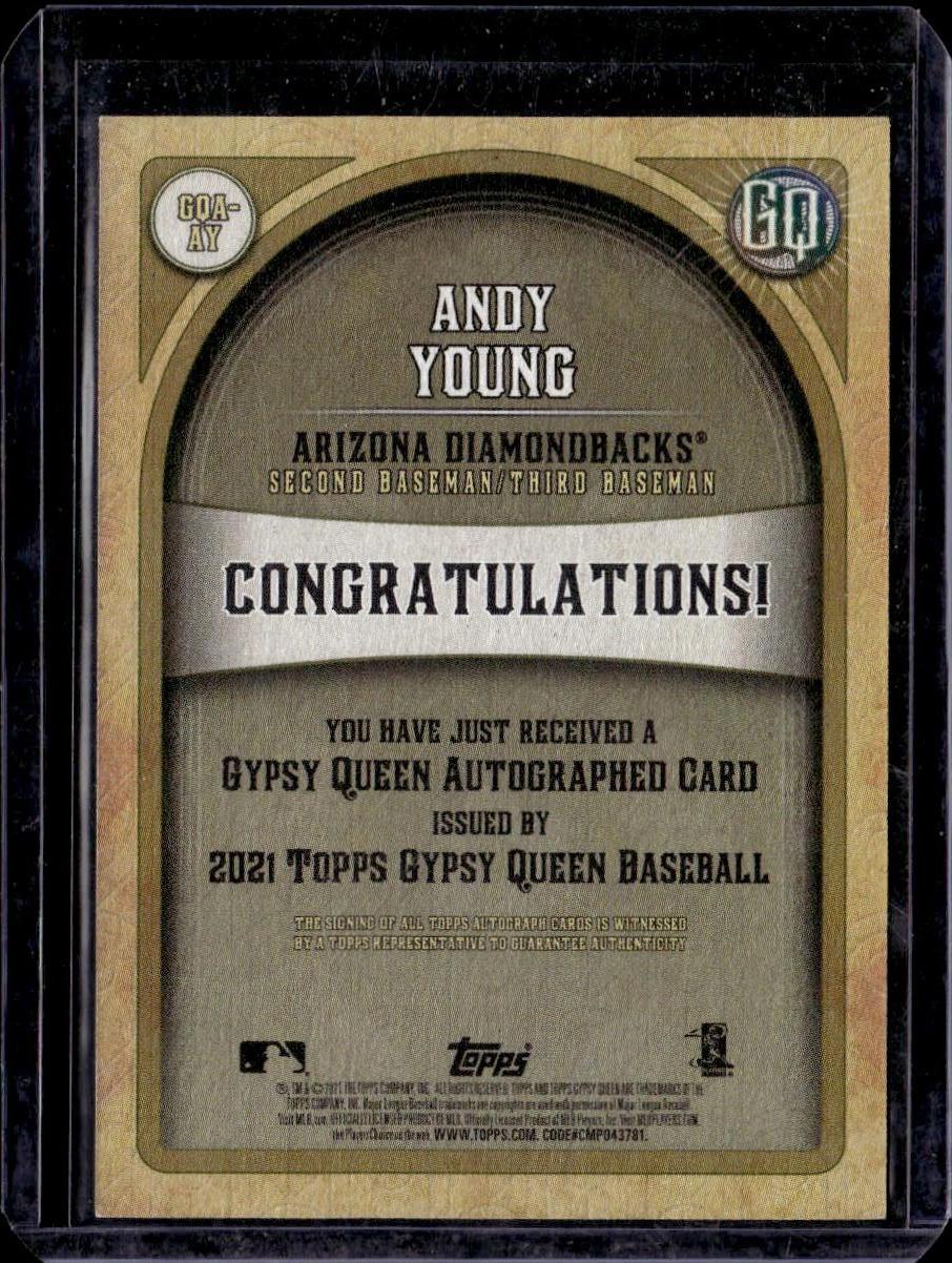 2021 Topps Gypsy Queen Andy Young Autographs Auto Arizona Diamondbacks 001-t2o31