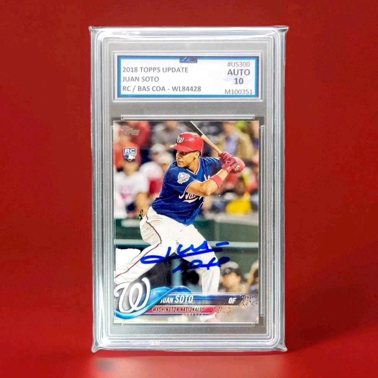 2018 Topps Juan Soto Rookie RC Autograph Beckett Authenticated Auto Nationals