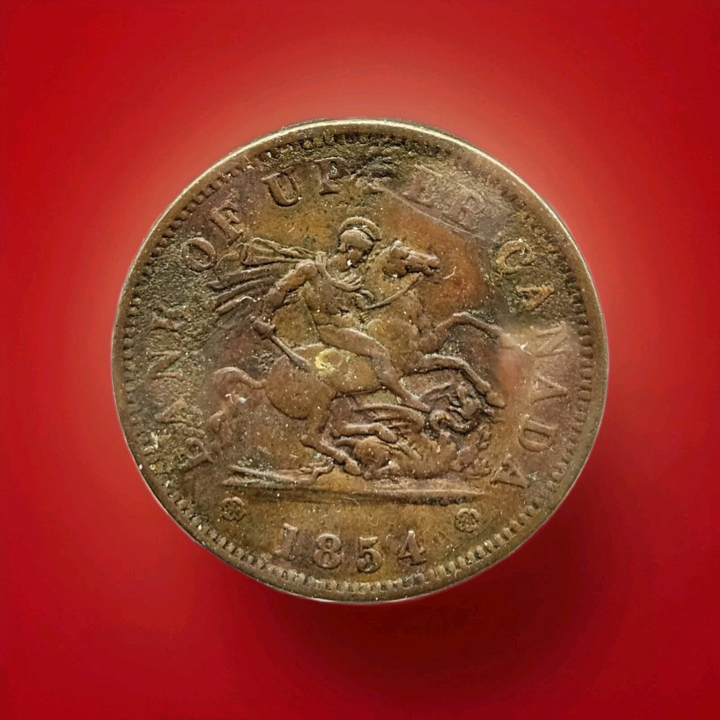 1854 Bank of Upper Canada One Penny Bank Token