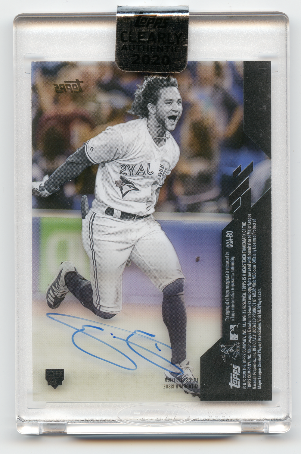 2020 Topps Clearly Authentic Bo Bichette Rookie RC Auto Blue Jays|2267