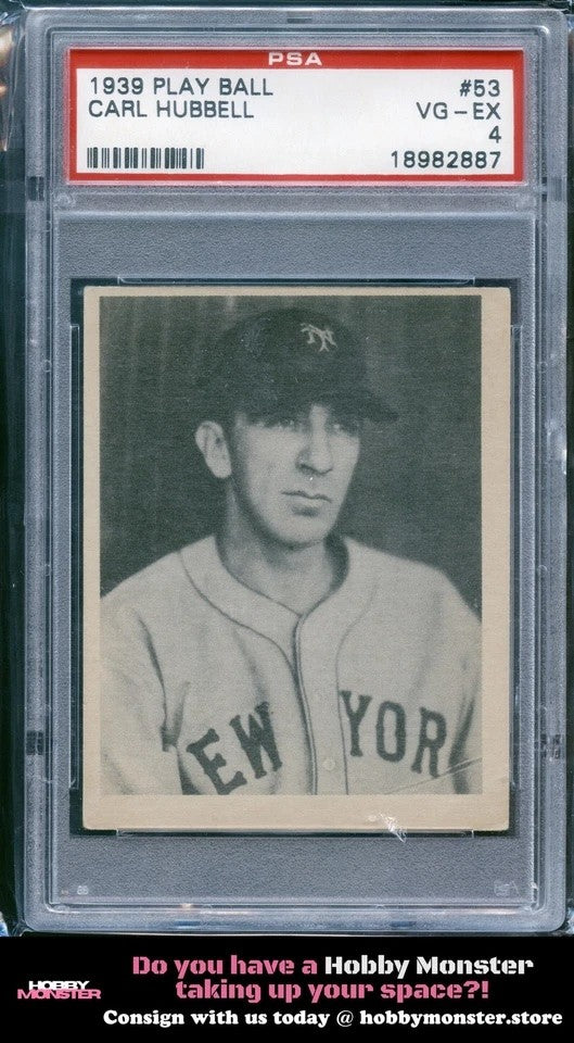 1939 Play Ball Carl Hubbell New York Giants PSA 4|94