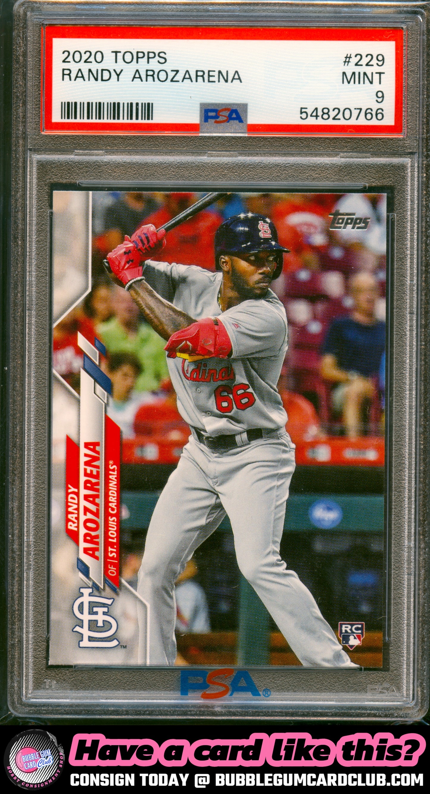 2020 Topps Randy Arozarena Rookie St. Louis Cardinals PSA 9