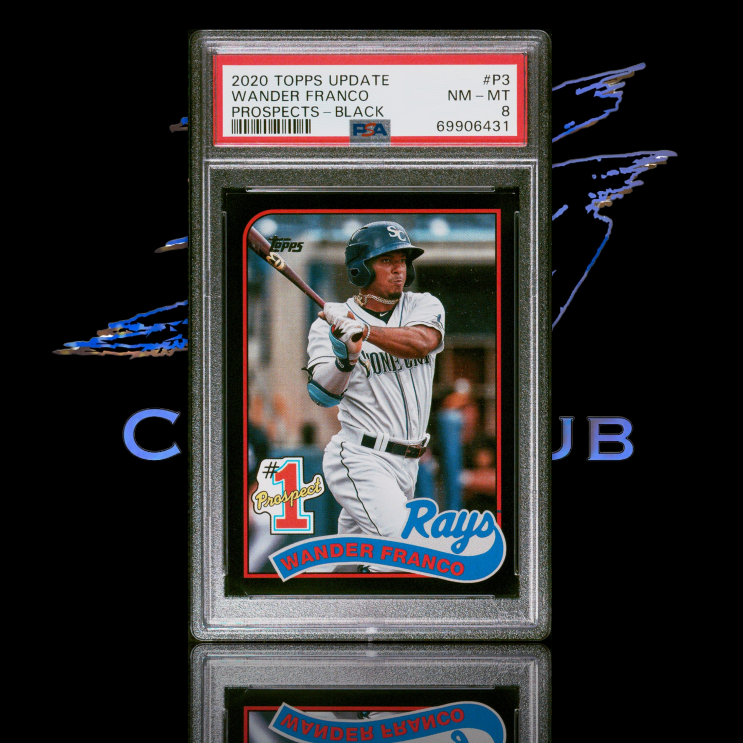 2020 Topps Update Wander Franco Prospects Black PSA 8