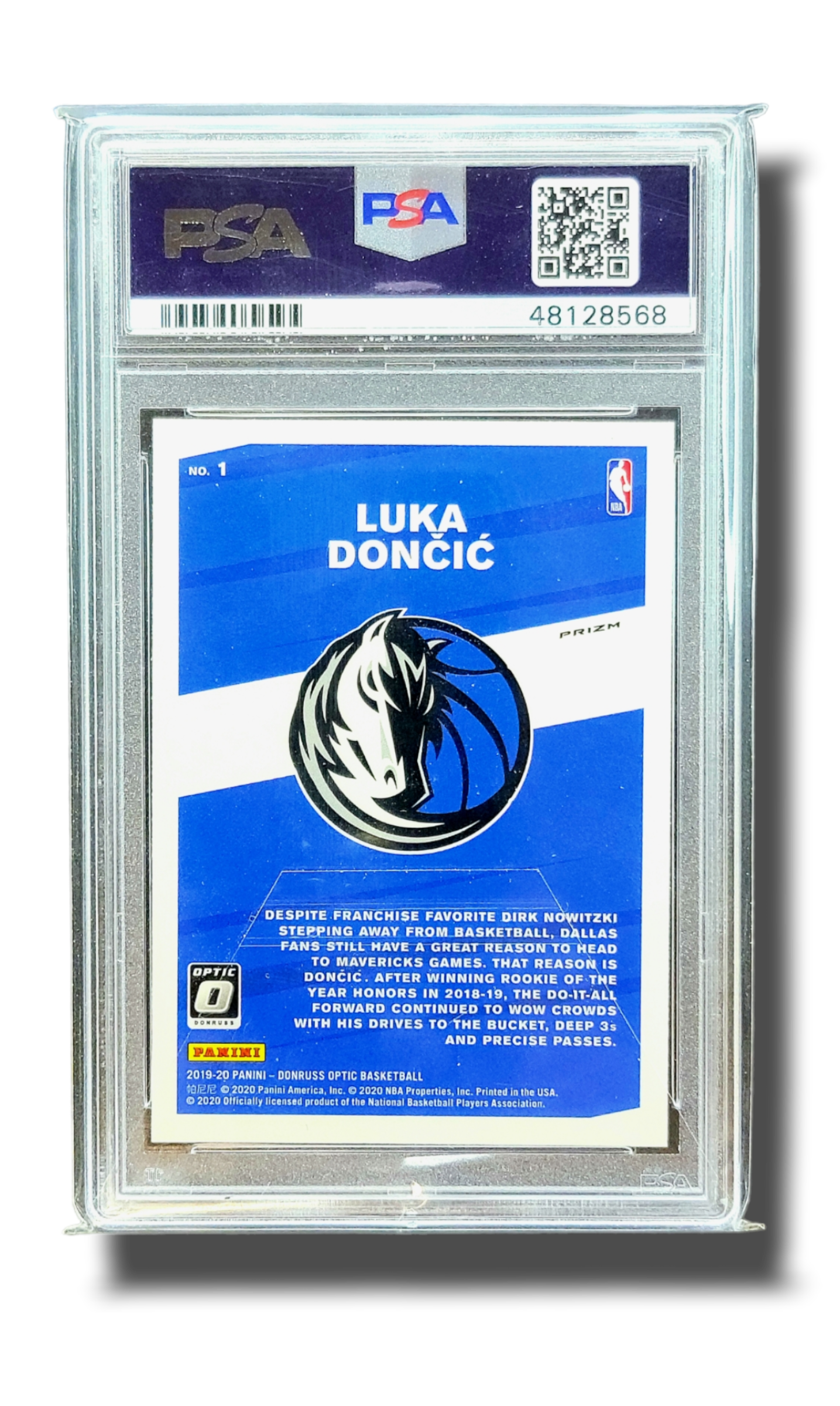 2019 Panini Donruss Optic Luka Doncic My House Purple PSA 10
