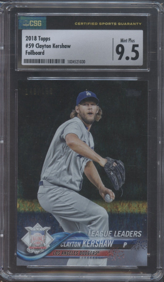 2018 Topps Clayton Kershaw Sparkle Foil #/190 Los Angeles Dodgers