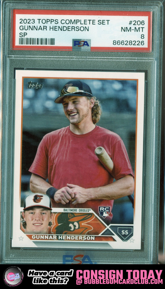 2023 Topps Gunnar Henderson Rookie Variations Baltimore Orioles PSA 8