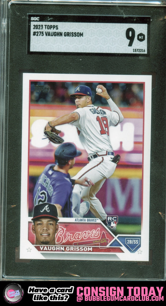 2023 Topps Vaughn Grissom Rookie Atlanta Braves SGC 9