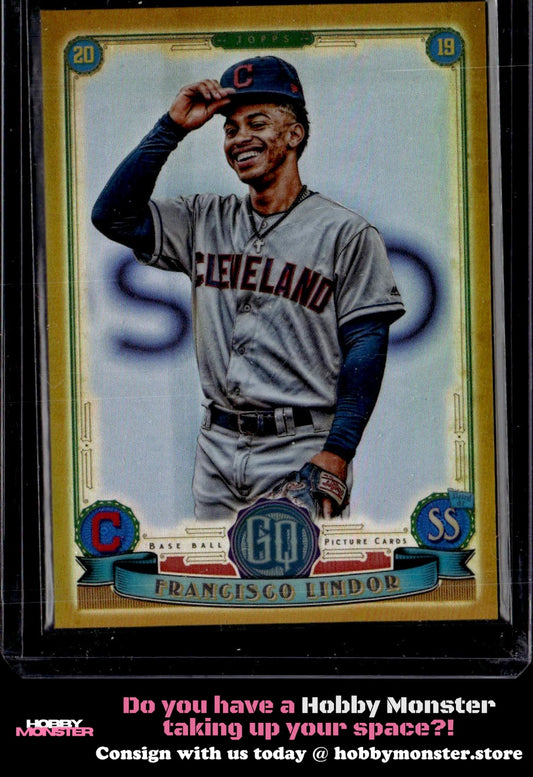 2019 Topps Gypsy Queen Francisco Lindor Chrome Gold #/50 Cleveland Indians