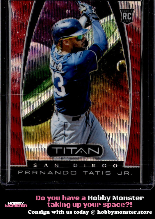 2019 Panini Chronicles Fernando Tatis Jr. Titan Ruby Wave #/199 San Diego Padres